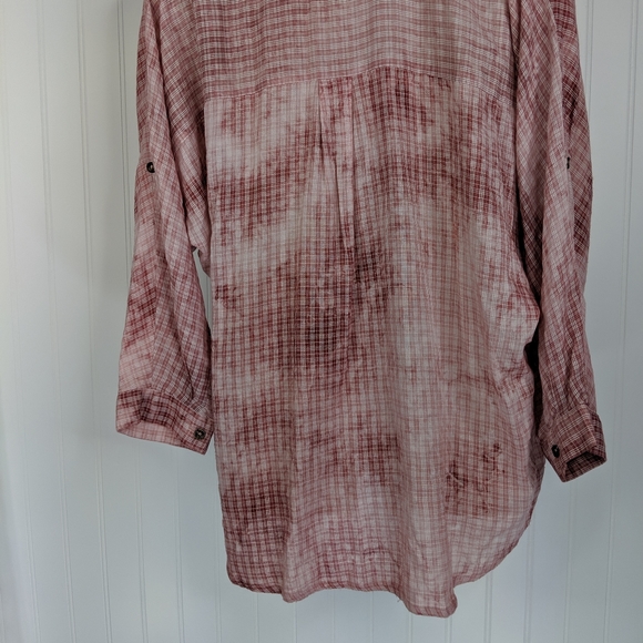 ANTHRO Holding Horses Tie Dye Plaid Pullover Sz S - Picture 11 of 14